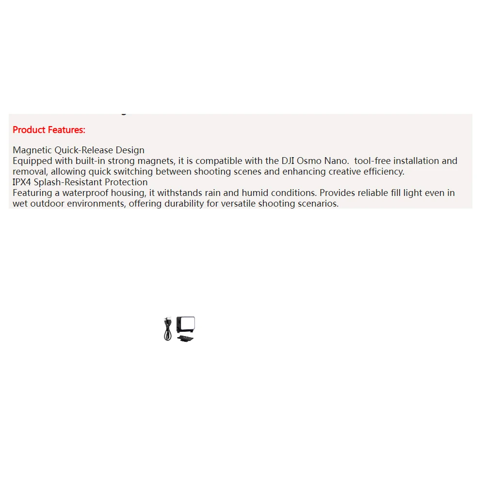 IPX4 Vlogging Light Mini LED Action Camera Video Light Magnetic Photography Lighting for DJI Osmo OsmoCamera Cage Accessories
IPX4 Vlogging Light Mini LED Action Camera Video Light Magnetic Photography Lighting for DJI Osmo OsmoCamera Cage Accessories