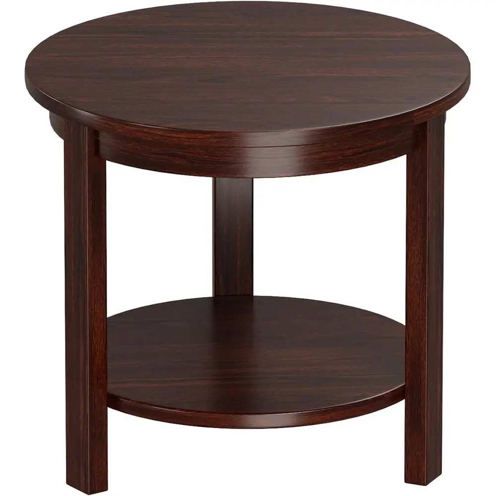 Solid Wood Round End Table with Storage Shel, 22" W x 20" H, Century ern Wooden Coee/End/Side Table or Bedroom Living Room, Waln
Solid Wood Round End Table with Storage Shel, 22" W x 20" H, Century ern Wooden Coee/End/Side Table or Bedroom Living Room, Waln