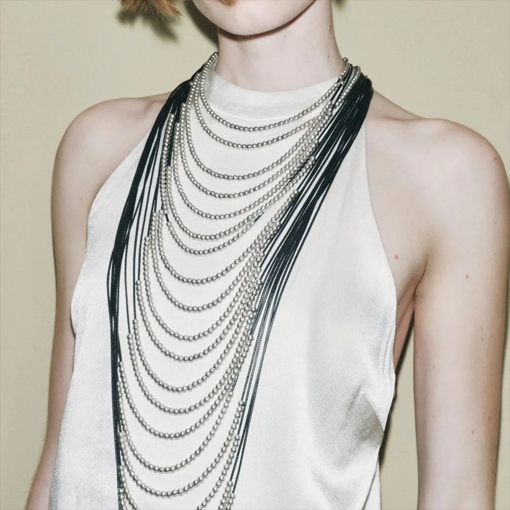 Exaggerated Beaded Waterfall Necklace Boho Jewelry Tassels Necklace Layered Vintage Multilayer Imitation Pearl Necklace
Exaggerated Beaded Waterfall Necklace Boho Jewelry Tassels Necklace Layered Vintage Multilayer Imitation Pearl Necklace