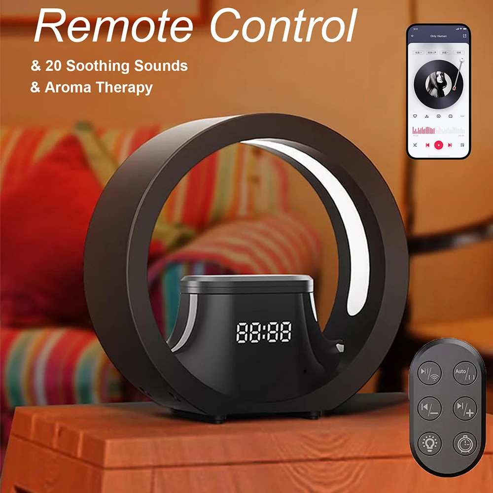 Smart Sleep Night Light With Alarm Clock Atmosphere Lamp 20 Soothing Sounds Bluetooth Lamp Aroma Therapy for Bedroom Room Office
Smart Sleep Night Light With Alarm Clock Atmosphere Lamp 20 Soothing Sounds Bluetooth Lamp Aroma Therapy for Bedroom Room Office