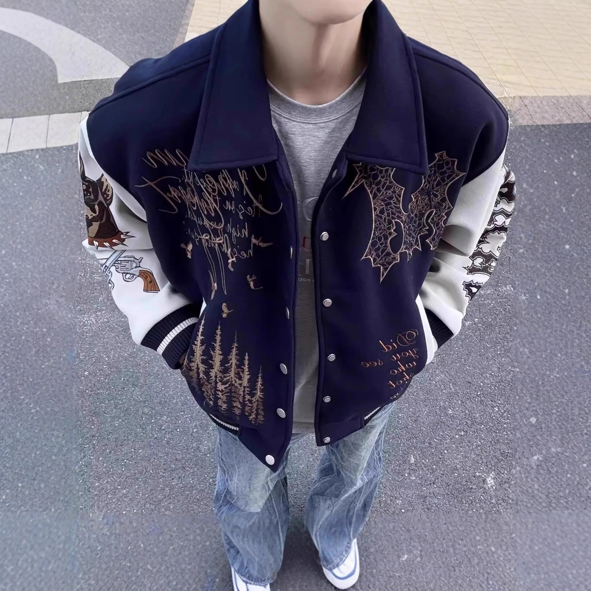 American Style Heavyweight Letter Embroidery Baseball Jacket Loose Men's Spring Autumn High Street Versatile Topwear
American Style Heavyweight Letter Embroidery Baseball Jacket Loose Men's Spring Autumn High Street Versatile Topwear