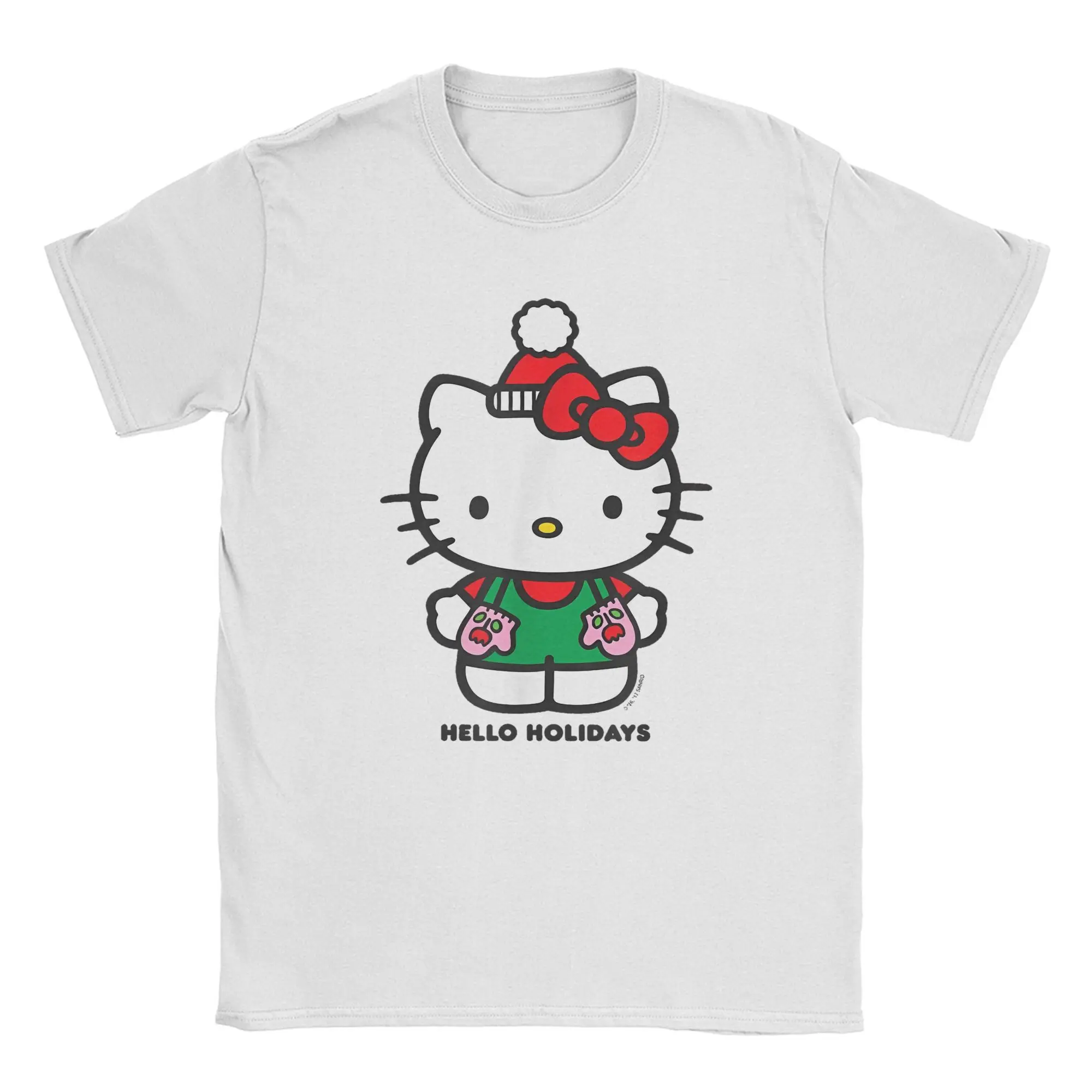 Funny Hello Kitty "Hello Holidays" Christmas T-Shirt Men Cotton T Shirt Merry Cartoon Short Sleeve Tee Shirt Plus Size Clothing
Funny Hello Kitty "Hello Holidays" Christmas T-Shirt Men Cotton T Shirt Merry Cartoon Short Sleeve Tee Shirt Plus Size Clothing