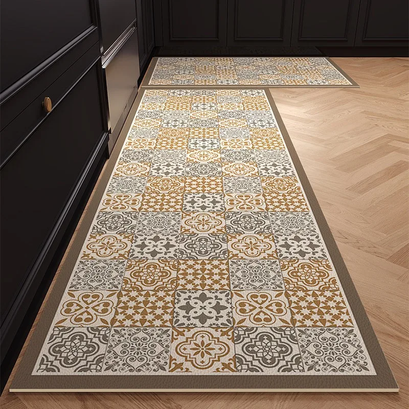 American Retro Kitchen Floor Mat Anti-slip Rug Oil-proof Waterproof Foot Mats PVC Leather Free Cut Rugs Balcony Carpet 주방매트 바닥매트
American Retro Kitchen Floor Mat Anti-slip Rug Oil-proof Waterproof Foot Mats PVC Leather Free Cut Rugs Balcony Carpet 주방매트 바닥매트