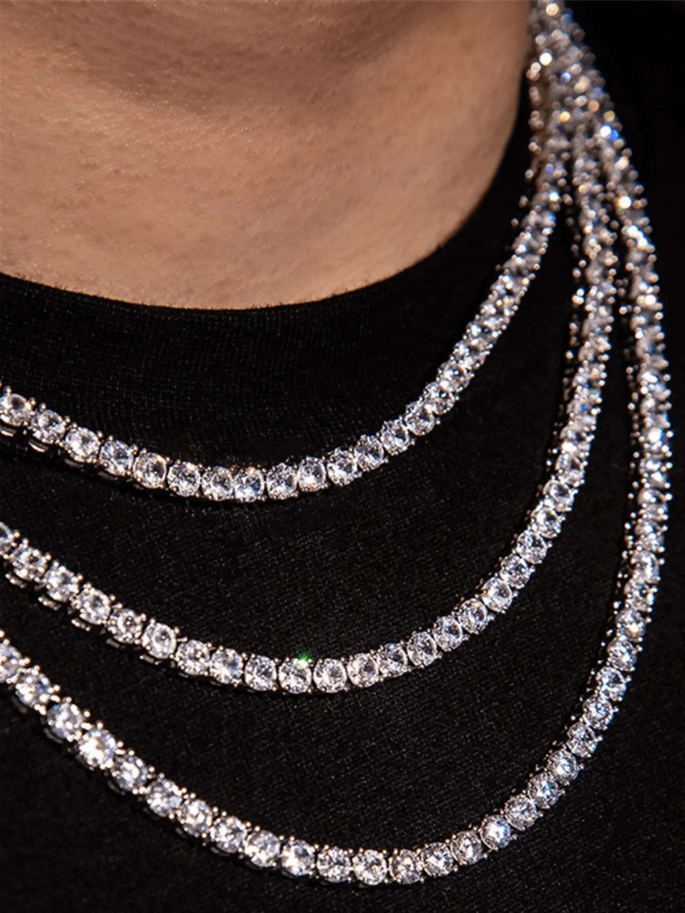 Adjustable Women's Bling Chain Punk Necklace Layering Design Versatile All-Match Style
Adjustable Women's Bling Chain Punk Necklace Layering Design Versatile All-Match Style
