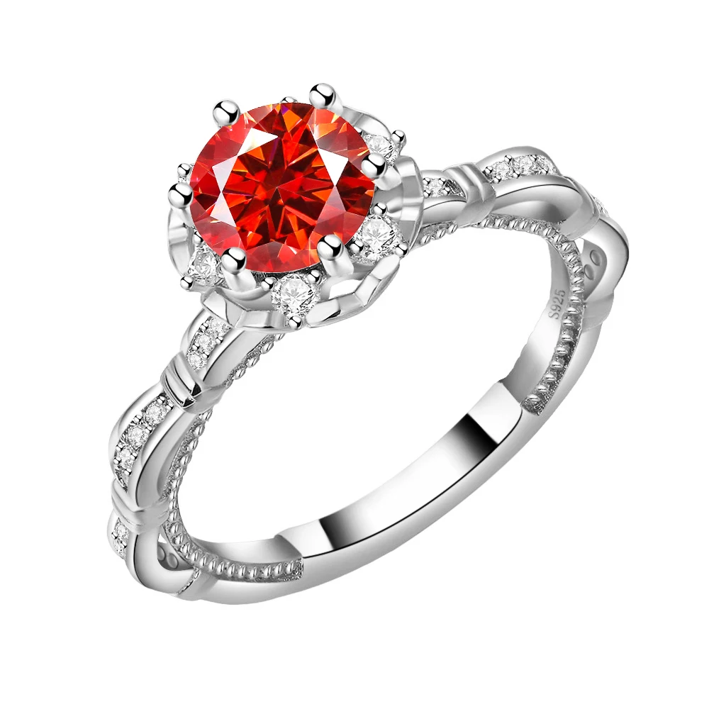 FIRERING 1ct красный муассанит винтажное кольцо GRA сертификат прошел бриллиантовые испытательные кольца женские ювелирные изделия подарок 100% серебро S925
FIRERING 1ct красный муассанит винтажное кольцо GRA сертификат прошел бриллиантовые испытательные кольца женские ювелирные изделия подарок 100% серебро S925