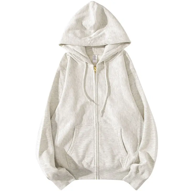 American Cotton Milk Grey Horizontal Woven Zipper Hoodies Autumn Jacket Japanese Like Loose Hooded Sweatshirt Women Clothes
American Cotton Milk Grey Horizontal Woven Zipper Hoodies Autumn Jacket Japanese Like Loose Hooded Sweatshirt Women Clothes