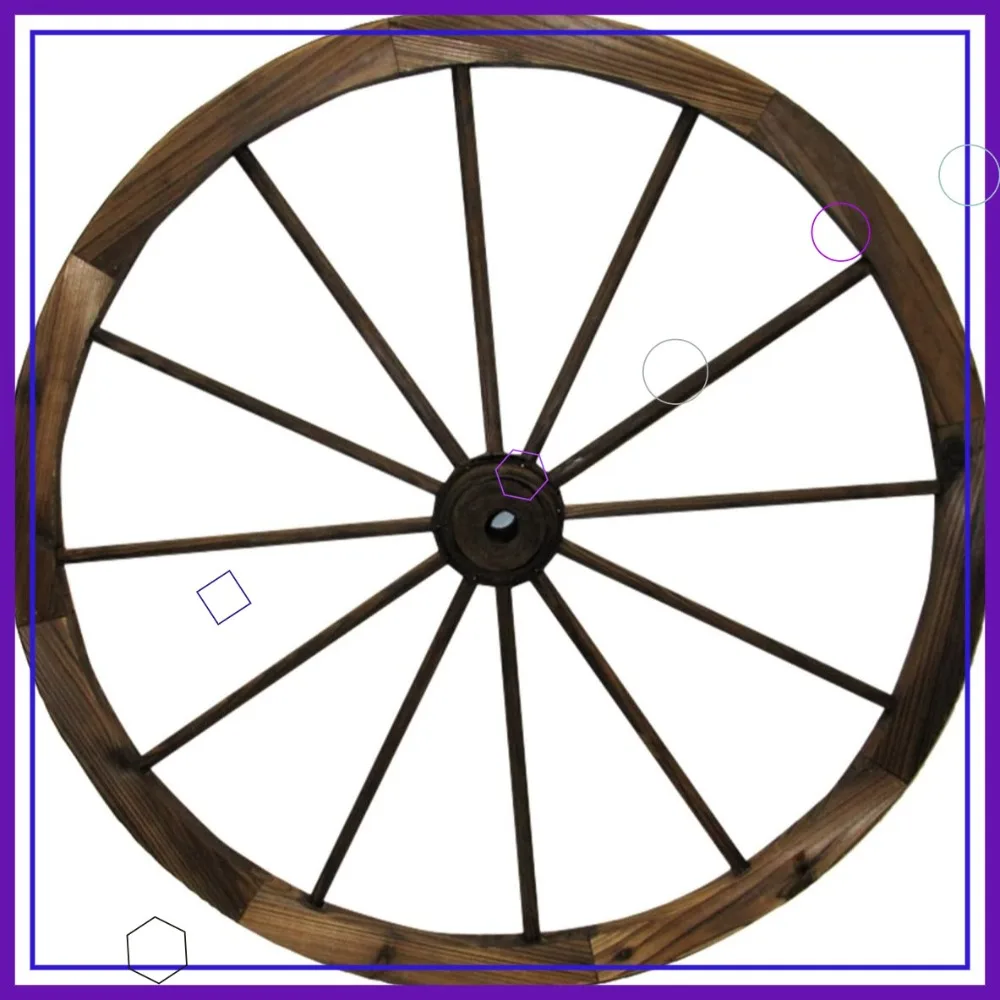 30-Inch Wooden Wagon Wheel, Rustic Decorative Yard/Garden Décor, for Decoration Only
30-Inch Wooden Wagon Wheel, Rustic Decorative Yard/Garden Décor, for Decoration Only