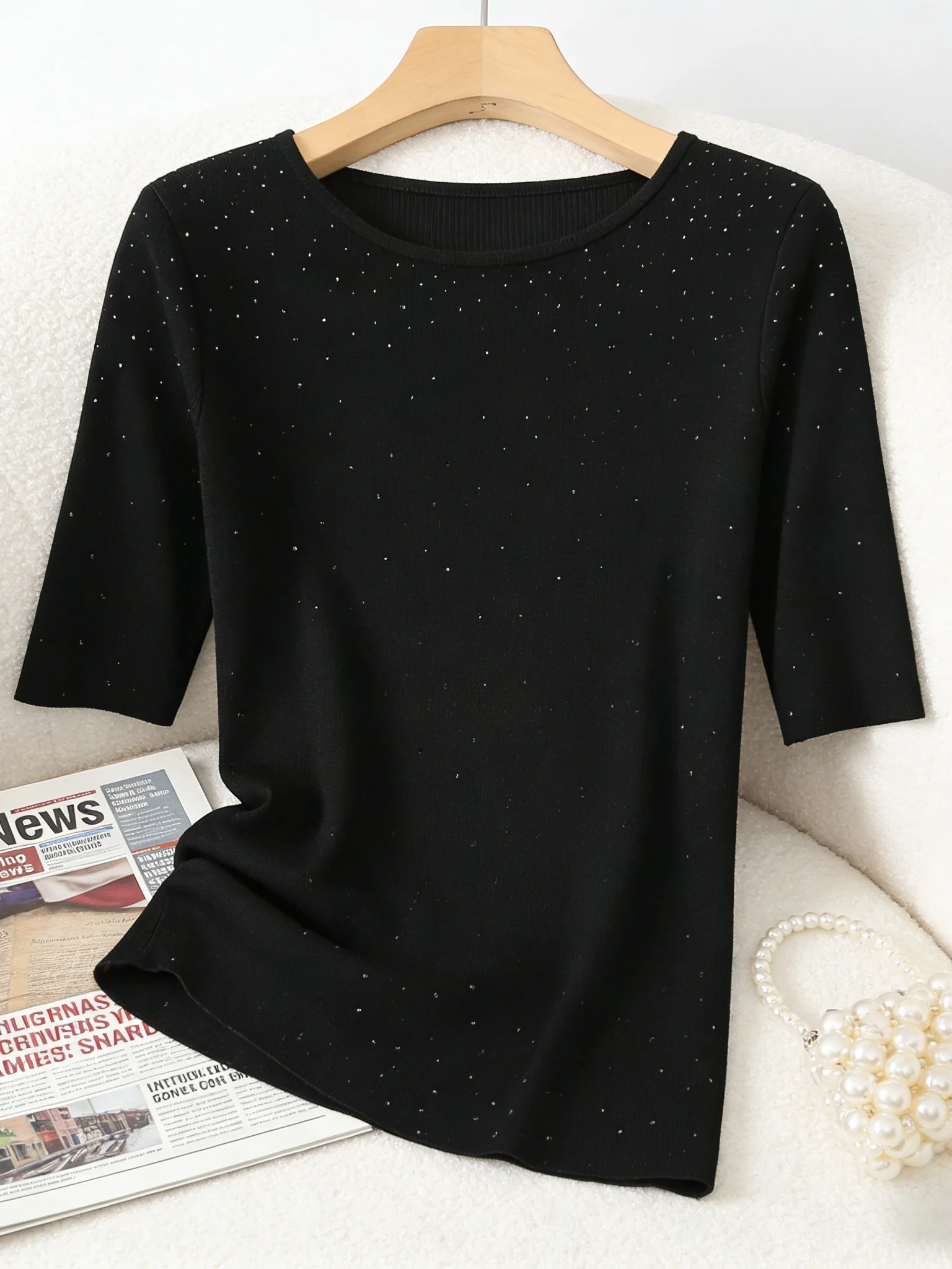 Slimming Effect Knitted round Neck Top Women's Fashionable Thin Style Summer New Arrival Korean Version Commute Style Knitwear
Slimming Effect Knitted round Neck Top Women's Fashionable Thin Style Summer New Arrival Korean Version Commute Style Knitwear