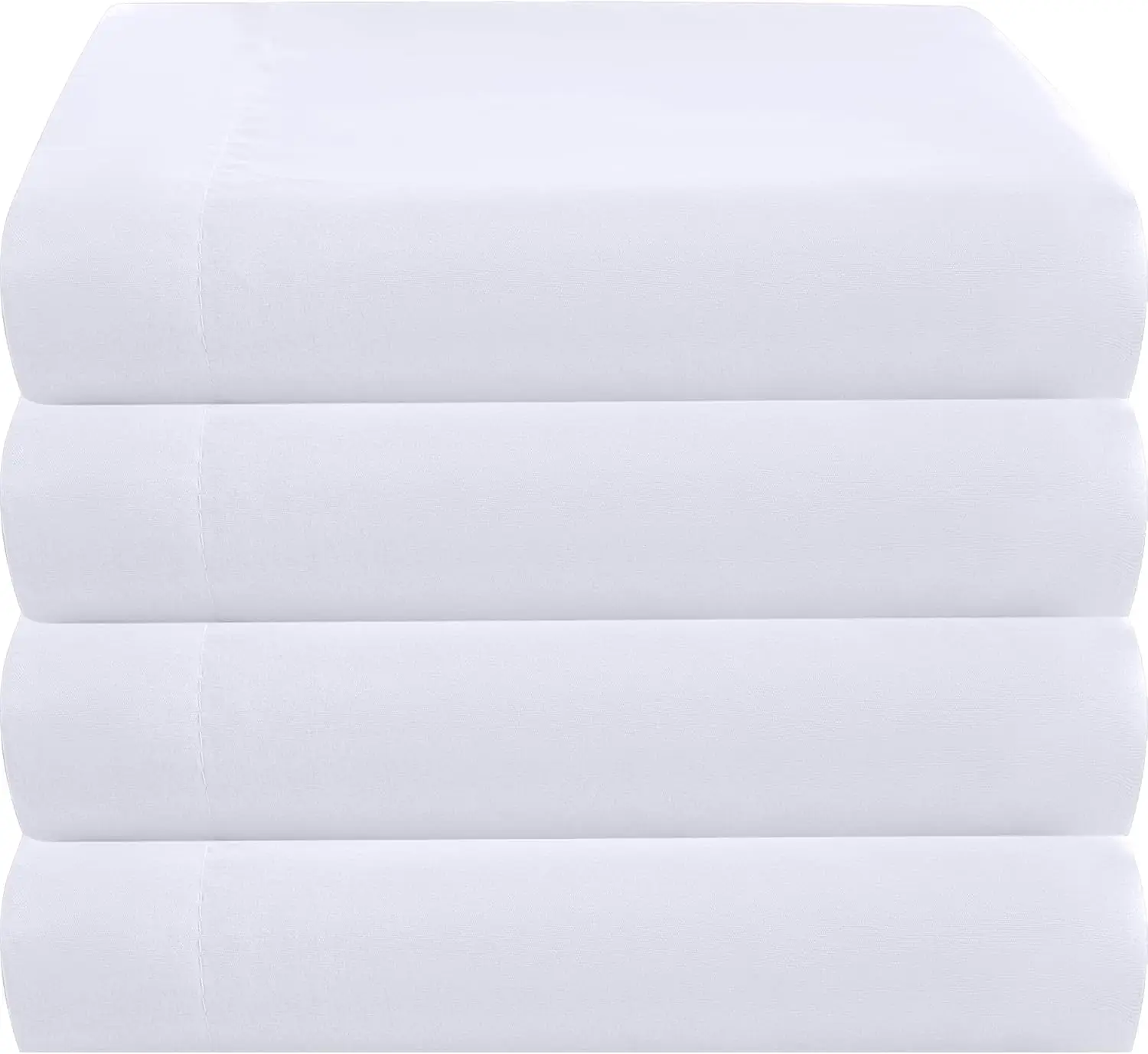 Twin Flat Sheet Set of 4, Durable White Hypoallergenic Soft Brushed Microfiber, 66x96 Inches
Twin Flat Sheet Set of 4, Durable White Hypoallergenic Soft Brushed Microfiber, 66x96 Inches