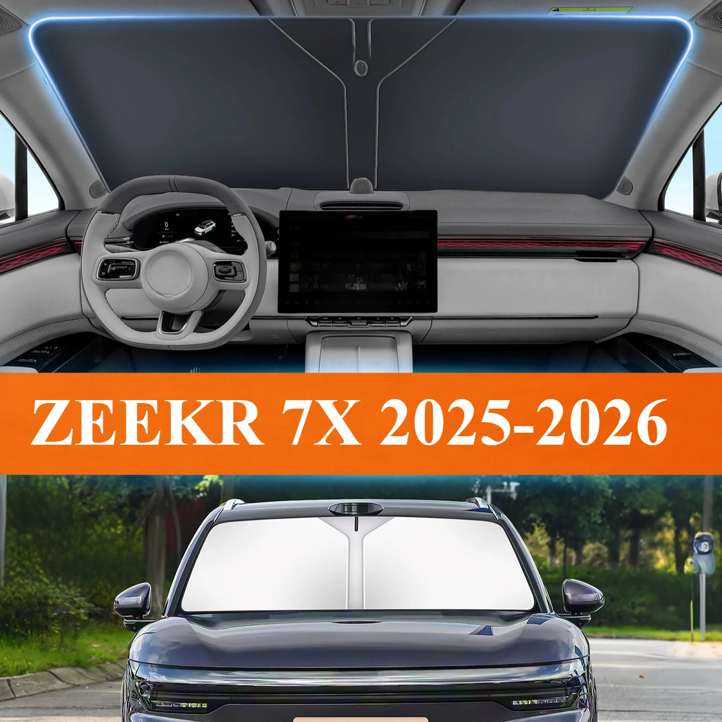For ZEEKR 7X 2025-2026 Car Sunshade Sunscreen Insulation Front Windshield/4 Windows Parasol High Quality Auto Parts
For ZEEKR 7X 2025-2026 Car Sunshade Sunscreen Insulation Front Windshield/4 Windows Parasol High Quality Auto Parts