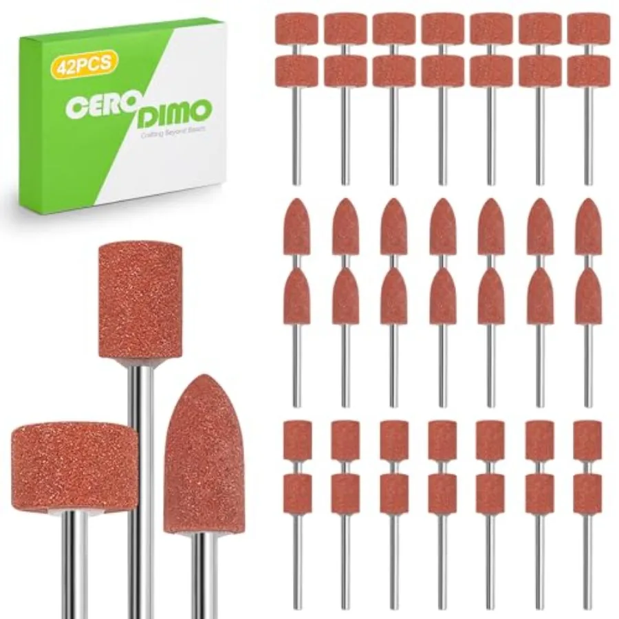42 Pcs Sanding and Grinding Drill Bit Set, 1/8" Shank Rotary Tool Attachments, Diamond and Aluminium Oxide for Metal, Stone, Ce
42 Pcs Sanding and Grinding Drill Bit Set, 1/8" Shank Rotary Tool Attachments, Diamond and Aluminium Oxide for Metal, Stone, Ce