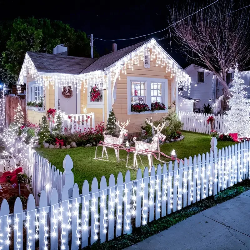 Солнечные занавески, сосульки, уличные украшения для карнизов, 8 режимов освещения, свадьба, гостиная, вечеринка, сад, сказочный свет, гирлянда
Солнечные занавески, сосульки, уличные украшения для карнизов, 8 режимов освещения, свадьба, гостиная, вечеринка, сад, сказочный свет, гирлянда