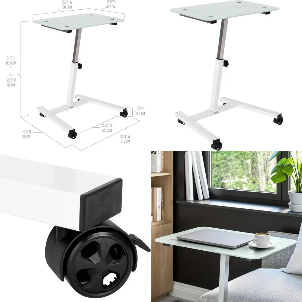 Airlift Mobile Height Adjustable Laptop Stand Computer Workstation for Sitting Ergonomic Desk Cart Table w/Wheels, Tempered Glas
Airlift Mobile Height Adjustable Laptop Stand Computer Workstation for Sitting Ergonomic Desk Cart Table w/Wheels, Tempered Glas