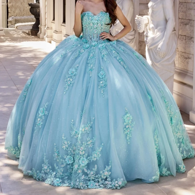 Customized Sky Blue Quinceanera Dresses Ball Gown Off The Shoulder Applique Lace Beads Tull Party Birthday Sweet 16 Vestido De
Customized Sky Blue Quinceanera Dresses Ball Gown Off The Shoulder Applique Lace Beads Tull Party Birthday Sweet 16 Vestido De