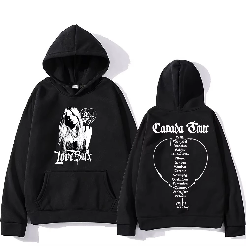 Sudaderas с капюшоном Avril Lavigne, флисовый свитшот в стиле панк с принтом на спине, одежда в стиле Харадзюку с длинными рукавами, винтажные мягкие пуловеры Moletom
Sudaderas с капюшоном Avril Lavigne, флисовый свитшот в стиле панк с принтом на спине, одежда в стиле Харадзюку с длинными рукавами, винтажные мягкие пуловеры Moletom