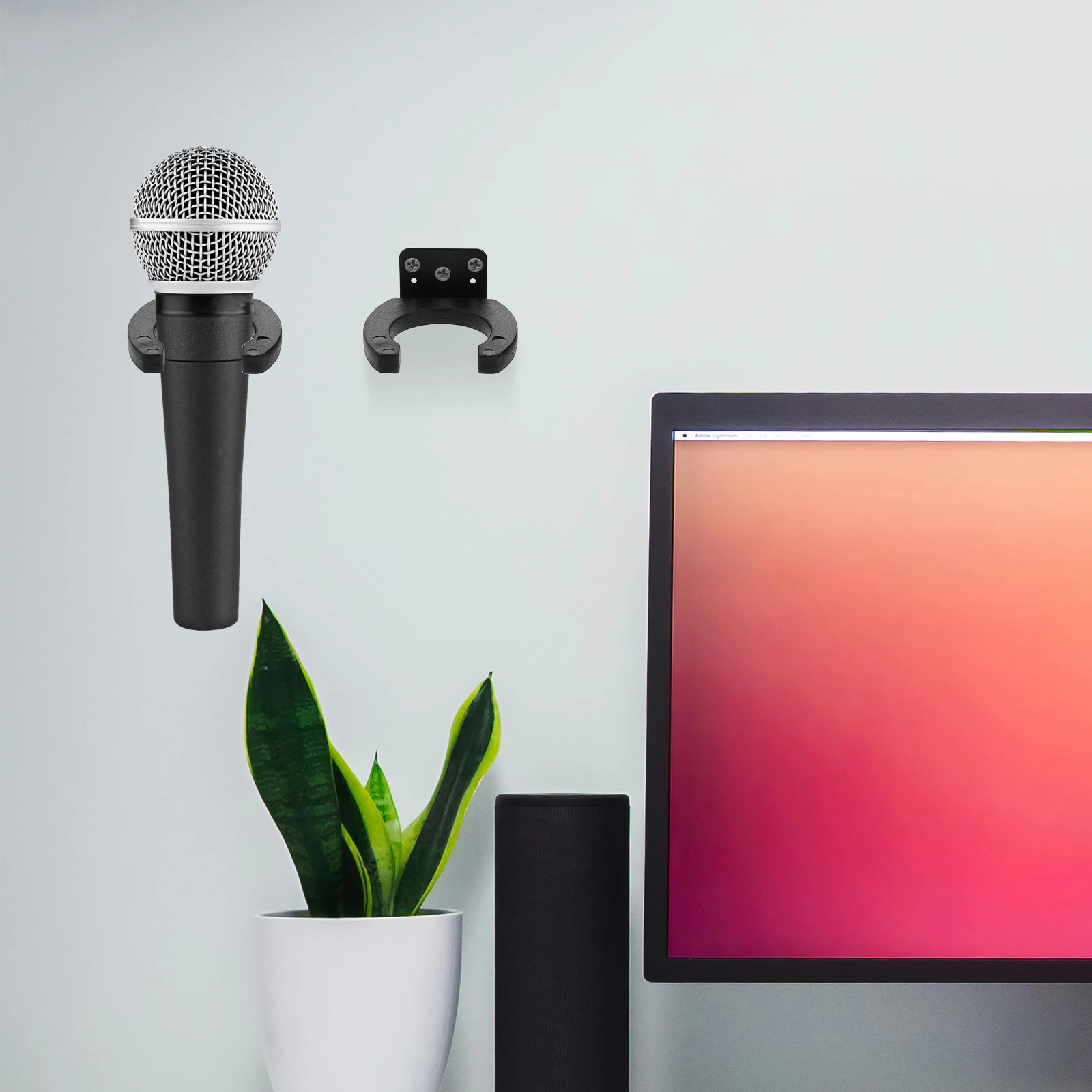 4pcs Microphone Hanger Durable Metal Wall Mount Bracket Hook Black Home KTV Studio Accessories Hanging Solution
4pcs Microphone Hanger Durable Metal Wall Mount Bracket Hook Black Home KTV Studio Accessories Hanging Solution