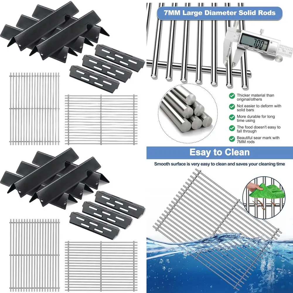 Запасные части решеток для гриля и стержней ароматизатора для серии Genesis II LX300, тепловой дефлектор и кухонные решетки для E-310, E-31
Запасные части решеток для гриля и стержней ароматизатора для серии Genesis II LX300, тепловой дефлектор и кухонные решетки для E-310, E-31
