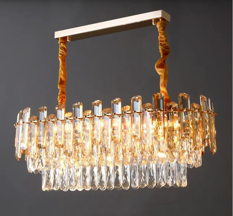 Island crystal chandelier LED living room lamp modern luxury table decoration chandelier champagne / smoky gray
Island crystal chandelier LED living room lamp modern luxury table decoration chandelier champagne / smoky gray