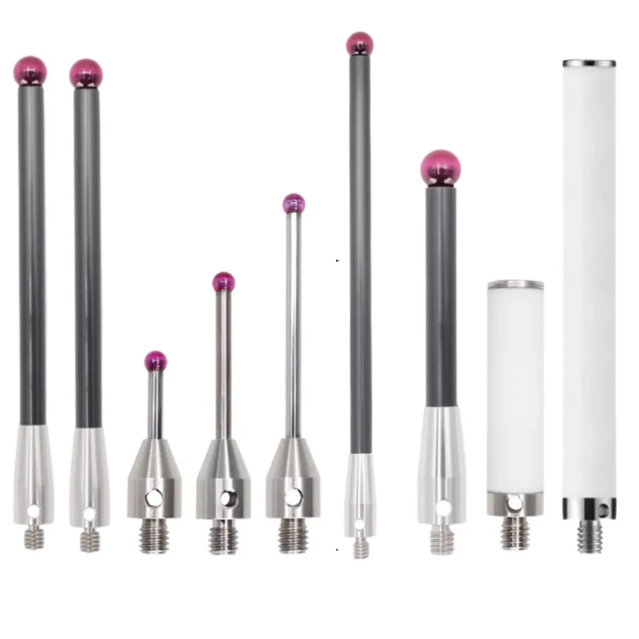 Three dimensional probe, three coordinate measuring needle, ruby CNC bed probe, carbon fiber measuring needle, thread M4
Three dimensional probe, three coordinate measuring needle, ruby CNC bed probe, carbon fiber measuring needle, thread M4