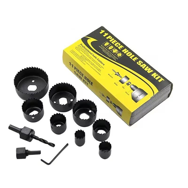 ABPP-11Pcs Hole Saw Kit Carbon Steel Metal Circle Power Drill Hole Cutter For Wood PVC And Plastic
ABPP-11Pcs Hole Saw Kit Carbon Steel Metal Circle Power Drill Hole Cutter For Wood PVC And Plastic