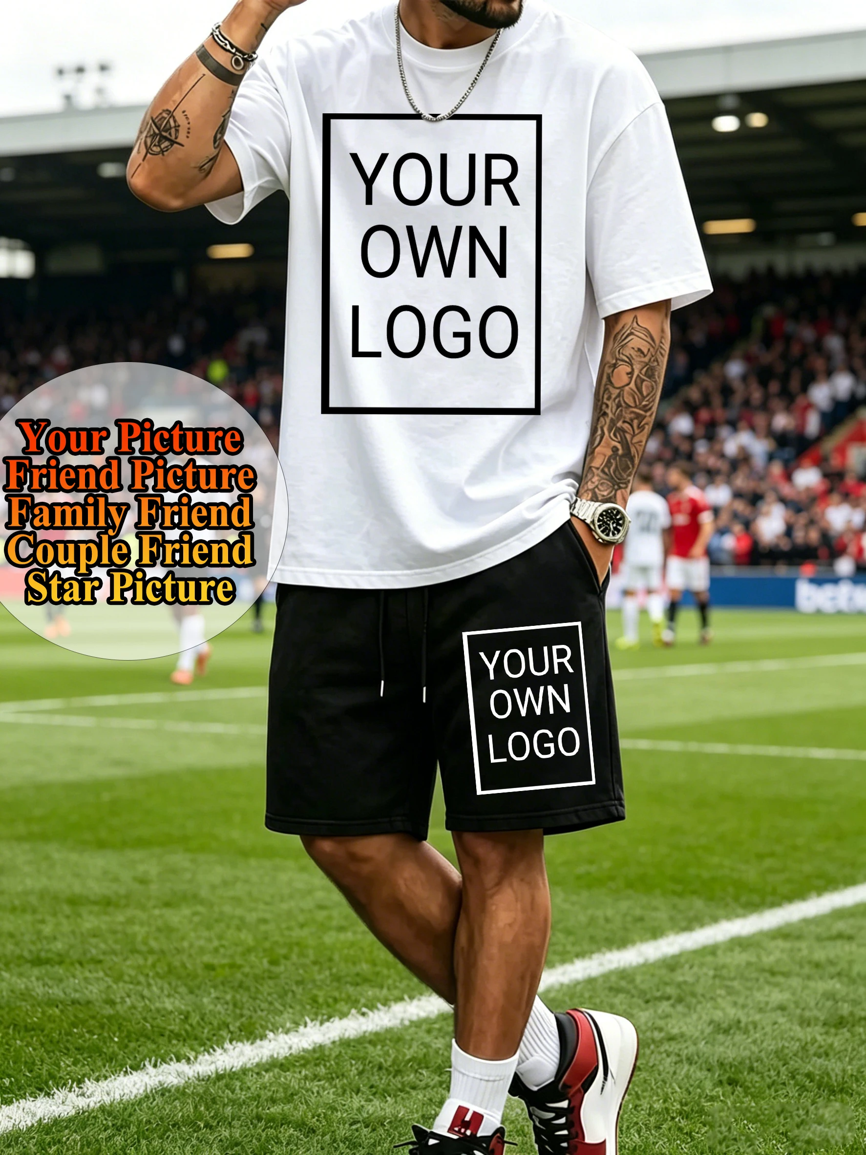Personalized Custom Sports Pattern Logo Men's T-Shirt Suit Oversized Crewneck Cotton Short Sleeves Summer Pants Wide-Leg Shorts
Personalized Custom Sports Pattern Logo Men's T-Shirt Suit Oversized Crewneck Cotton Short Sleeves Summer Pants Wide-Leg Shorts