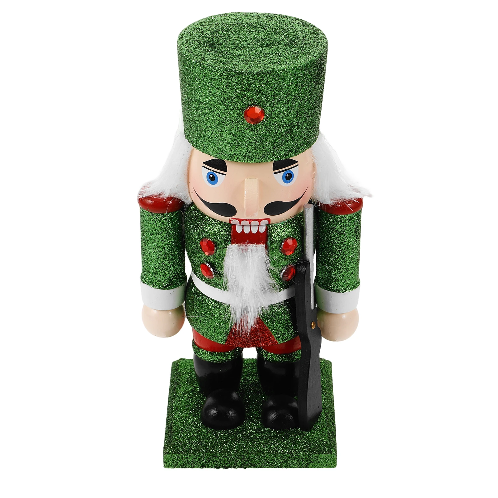 Wooden Nutcracker Decoration Christmas Soldier Figurine Red Green Glitter Miniature Models Vintage Festive Table Decor
Wooden Nutcracker Decoration Christmas Soldier Figurine Red Green Glitter Miniature Models Vintage Festive Table Decor