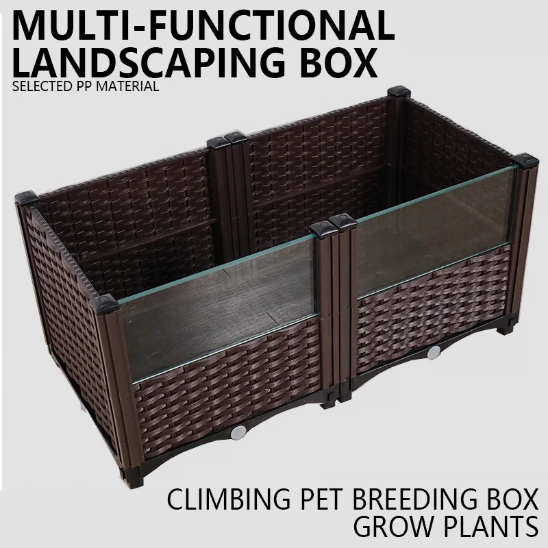 PP Material Reptile Breeding Box Multifunction Landscaping Box For Garden Yard Plant Grow Box Ecological Amphibians Feeding Box
PP Material Reptile Breeding Box Multifunction Landscaping Box For Garden Yard Plant Grow Box Ecological Amphibians Feeding Box