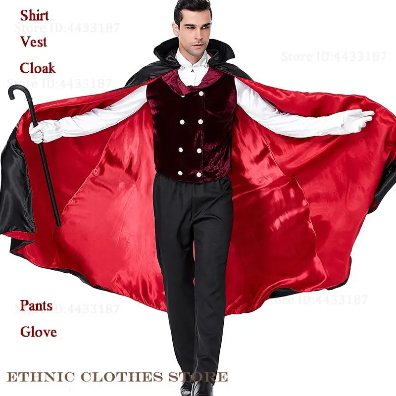 Мужской костюм на Хэллоуин, благородный принк, вампир, карнавальный костюм, деловой костюм с плащом, карнавальная вечеринка, униформа, сценический костюм
Мужской костюм на Хэллоуин, благородный принк, вампир, карнавальный костюм, деловой костюм с плащом, карнавальная вечеринка, униформа, сценический костюм