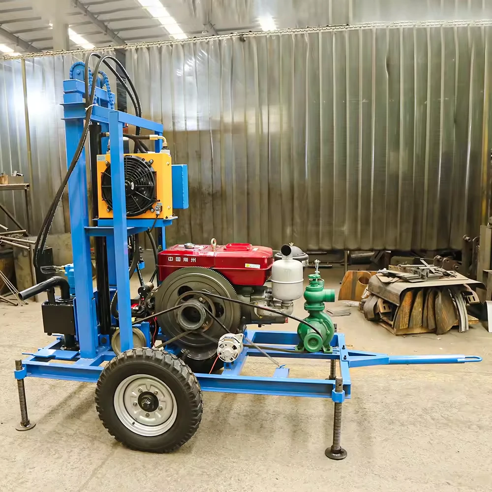 Hot Sale 100M 150 Meter Deep Full Automatic Hydraulic Rig Water Well Drill Machine 22HP Crawler Mounted Rotary Borehole Drill
Hot Sale 100M 150 Meter Deep Full Automatic Hydraulic Rig Water Well Drill Machine 22HP Crawler Mounted Rotary Borehole Drill
