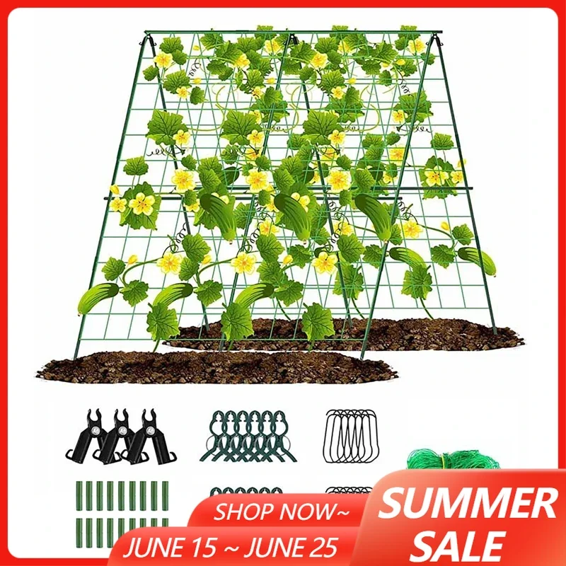 Cucumber Trellis A Frame Garden Vegetable Trellis Detachable Support Trellis Plant Climbing Frame for Climbing Plants Tomato
Cucumber Trellis A Frame Garden Vegetable Trellis Detachable Support Trellis Plant Climbing Frame for Climbing Plants Tomato