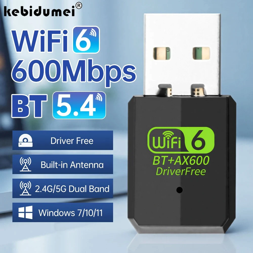 Адаптер Wi-Fi 6, Bluetooth 5,4, AX600, USB2.0, двухдиапазонный сетевой беспроводной приемник 2,4G/5Ghz для ПК, ноутбука, 10/11 драйверов, бесплатно
Адаптер Wi-Fi 6, Bluetooth 5,4, AX600, USB2.0, двухдиапазонный сетевой беспроводной приемник 2,4G/5Ghz для ПК, ноутбука, 10/11 драйверов, бесплатно