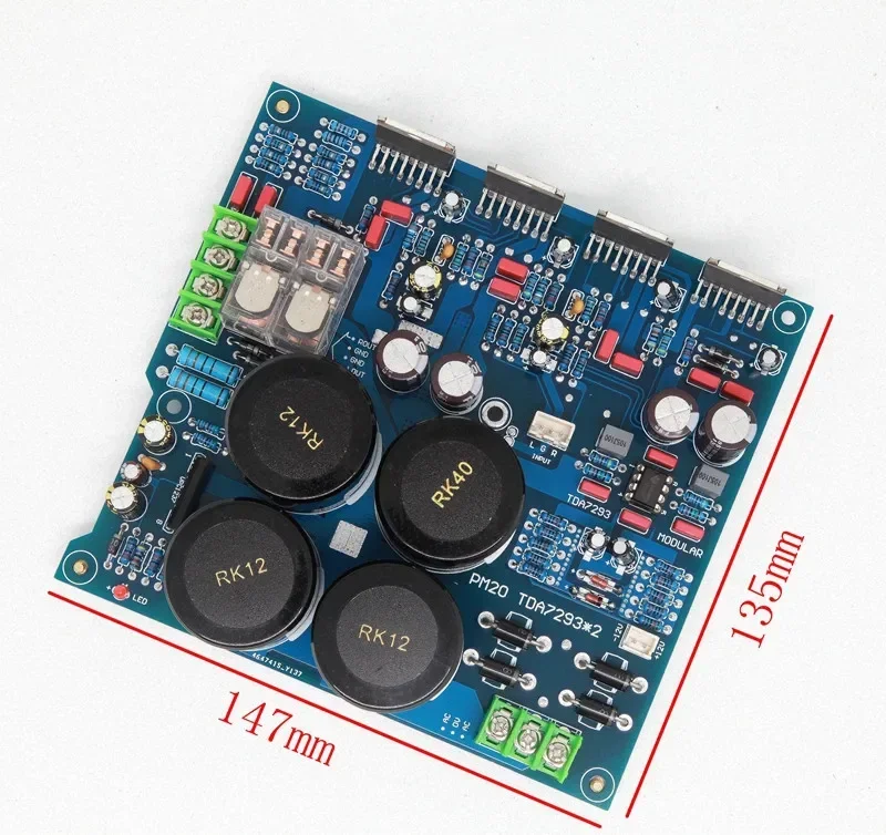 LK140 Circuit TDA7293 Parallel 130W+130W 2.0 Channel Stereo HiFi Fever Audio Amplifier Board
LK140 Circuit TDA7293 Parallel 130W+130W 2.0 Channel Stereo HiFi Fever Audio Amplifier Board