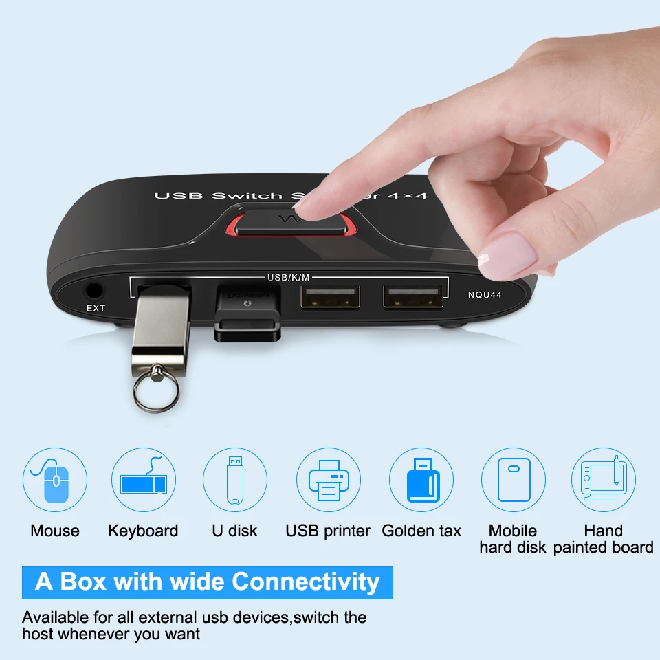 USB Switch USB 2.0 Switcher Switch for Windows10 PC Keyboard Mouse Printer 4 PCs Sharing 4 Devices USB Switch
USB Switch USB 2.0 Switcher Switch for Windows10 PC Keyboard Mouse Printer 4 PCs Sharing 4 Devices USB Switch