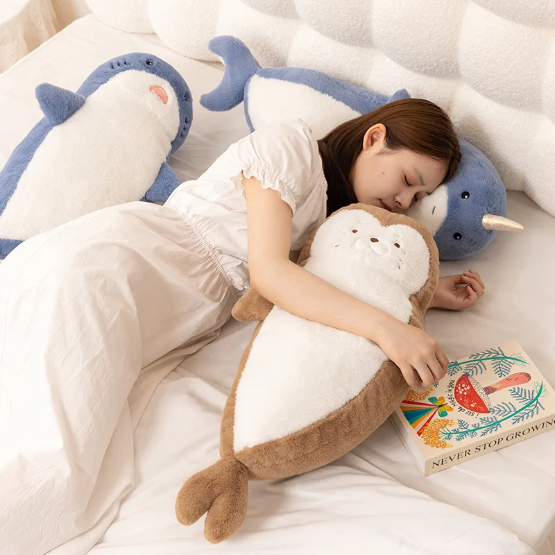 70cm Cute Shark Plush Toy Narwhal Stuffed Animal Fish Soft Seal Doll Whale Sleep Pillow Kawaii Gift for Kid Girl Boys
70cm Cute Shark Plush Toy Narwhal Stuffed Animal Fish Soft Seal Doll Whale Sleep Pillow Kawaii Gift for Kid Girl Boys