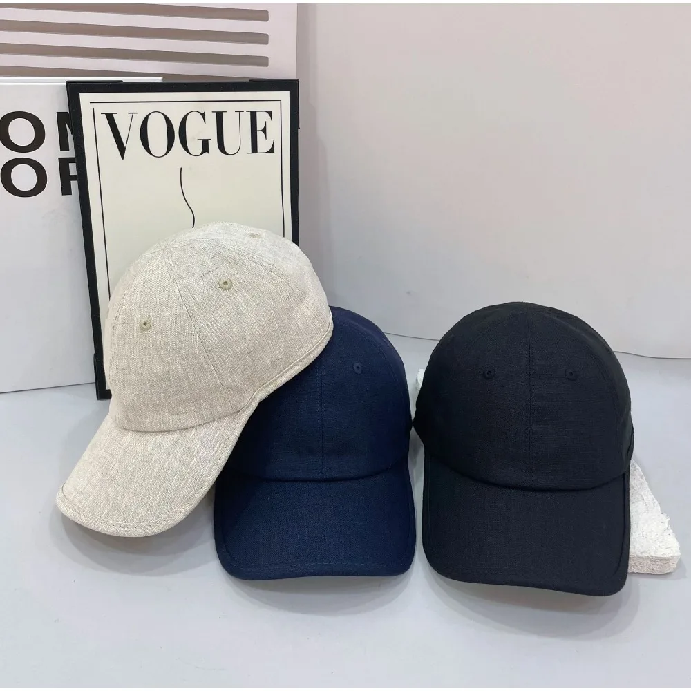 Trendy Linen Baseball Cap with Wide Brim Breathable Sun Protection Fashionable Versatile High-quality Duckbill Cap Holiday Gift
Trendy Linen Baseball Cap with Wide Brim Breathable Sun Protection Fashionable Versatile High-quality Duckbill Cap Holiday Gift