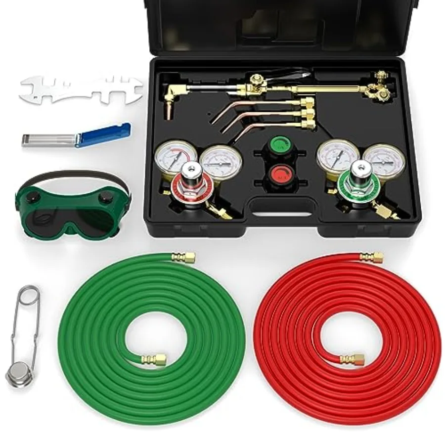【Spot goods】Oxygen and Acetylene Torch Kit Gas Cutting Welding Torch Set Welder Tools with Regulator Gauges Nozzles Hose
【Spot goods】Oxygen and Acetylene Torch Kit Gas Cutting Welding Torch Set Welder Tools with Regulator Gauges Nozzles Hose