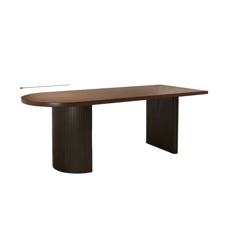 Dining table household retro style semi-circular arc dining table living room small apartment against the wall antique island 
Dining table household retro style semi-circular arc dining table living room small apartment against the wall antique island