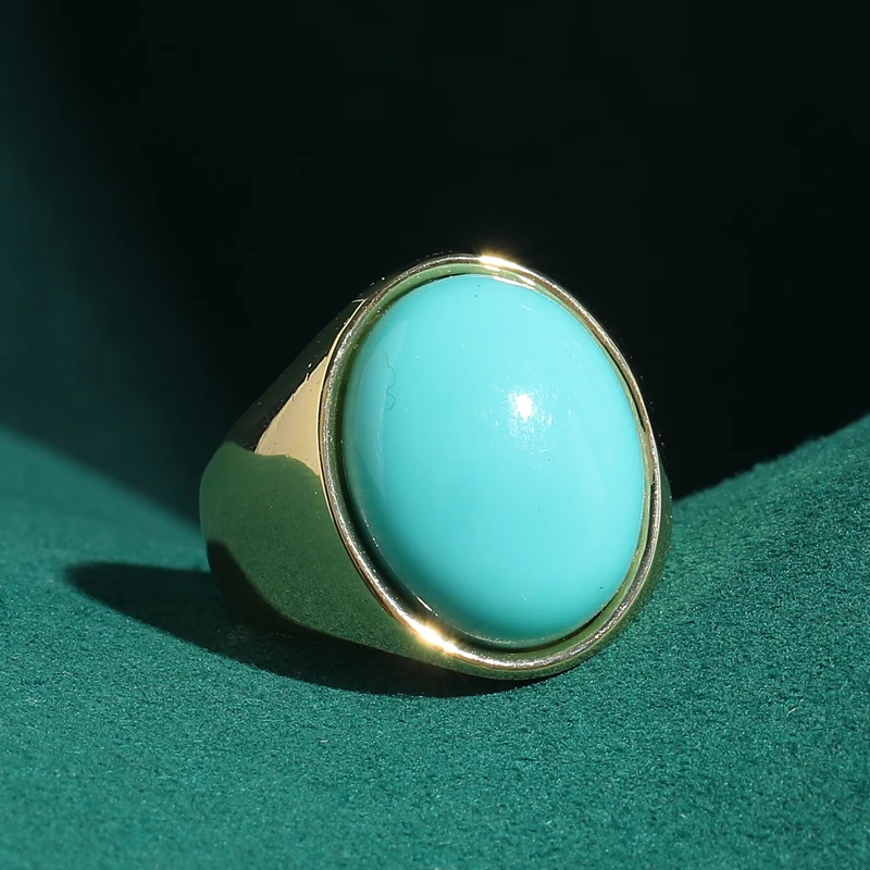 Vintage Oval Turquoise Natural Stone Rings Woman Retro Luxury Antique Gold Color Jewelry Luxury Anniversary 2026 Art Deco
Vintage Oval Turquoise Natural Stone Rings Woman Retro Luxury Antique Gold Color Jewelry Luxury Anniversary 2026 Art Deco