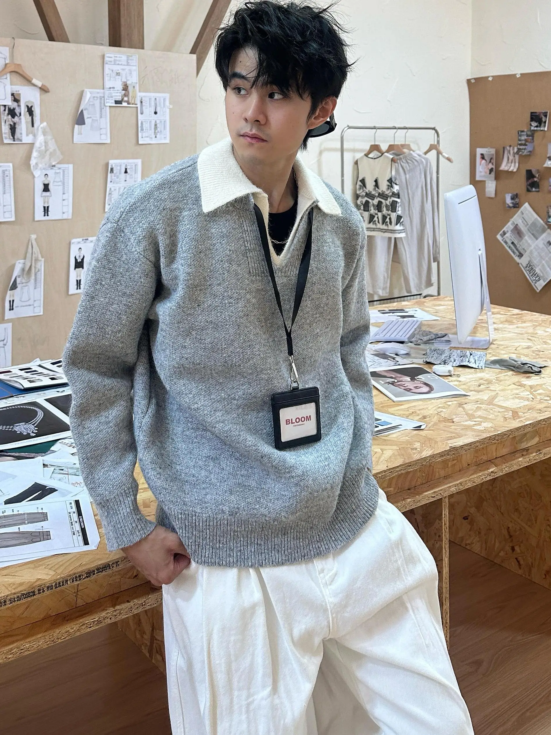 Men's Knitted irt Collared Color Blo Sweater Autumn Winter Polyester Fiber Long Sve Crew Ne Warm Casual Faion
Men's Knitted irt Collared Color Blo Sweater Autumn Winter Polyester Fiber Long Sve Crew Ne Warm Casual Faion