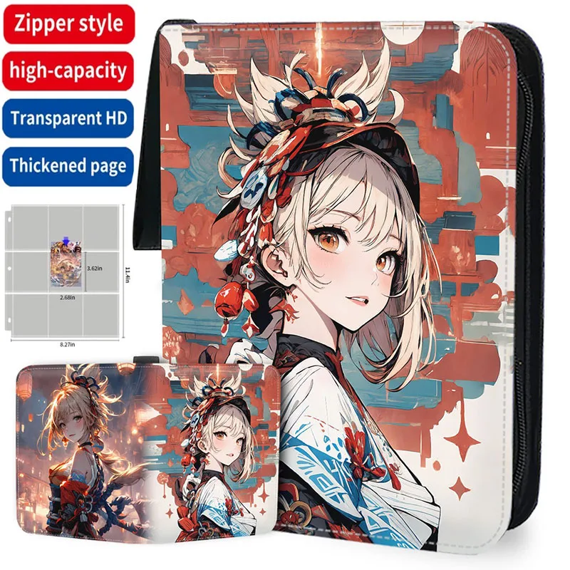 Genshin Impact Cards Binder With 50 Page Can Hold 400pcs/900pcs Card Zipper Collectible Book Playing Game Card Album Holder
Genshin Impact Cards Binder With 50 Page Can Hold 400pcs/900pcs Card Zipper Collectible Book Playing Game Card Album Holder