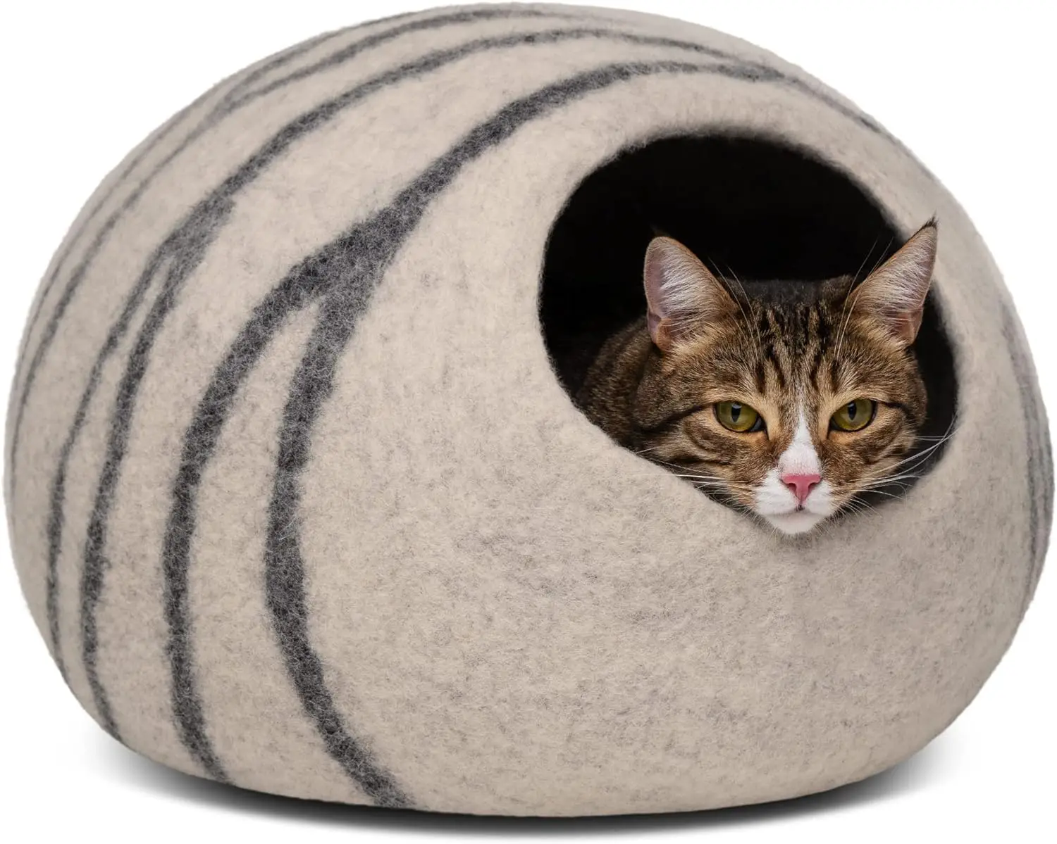MEOWFIA Cat Cave – Премиальная войлочная лежанка для кошек, ручной работы из мериносовой шерсти (светло-серый, средний размер)
MEOWFIA Cat Cave – Премиальная войлочная лежанка для кошек, ручной работы из мериносовой шерсти (светло-серый, средний размер)