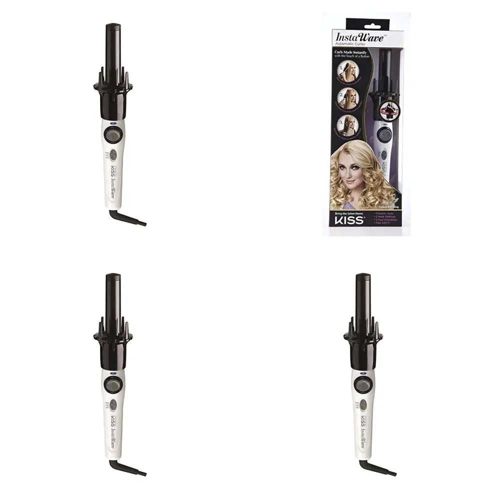Automatic Rotating Curling Iron, Self-Spinning, Ceramic Ionic, Tangle-Free, 2-Way Rotation, Dual Heat up to 420°F, 1 Curling Wan
Automatic Rotating Curling Iron, Self-Spinning, Ceramic Ionic, Tangle-Free, 2-Way Rotation, Dual Heat up to 420°F, 1 Curling Wan