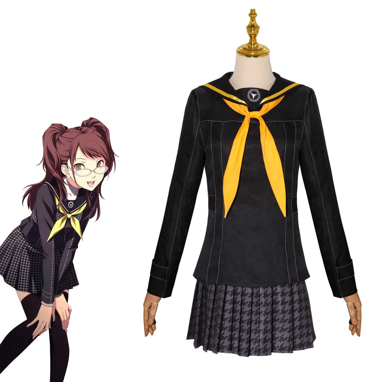 Парик для косплея Kujikawa Rise Persona 4, Золотая униформа JK, женский костюм моряка на Хэллоуин, костюм Jyoshi Koukousei
Парик для косплея Kujikawa Rise Persona 4, Золотая униформа JK, женский костюм моряка на Хэллоуин, костюм Jyoshi Koukousei