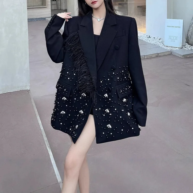 Elegant Women's Rhinestone Patchwork Blazer High-End Long Sleeve Autumn Fashion for Stylish Ladies
Elegant Women's Rhinestone Patchwork Blazer High-End Long Sleeve Autumn Fashion for Stylish Ladies