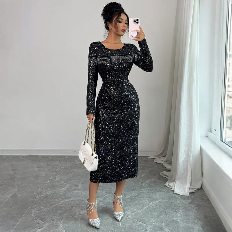 Elegant Simple Style Long Sleeve Bodycon Dress Women'S Autumn Winter
Elegant Simple Style Long Sleeve Bodycon Dress Women'S Autumn Winter