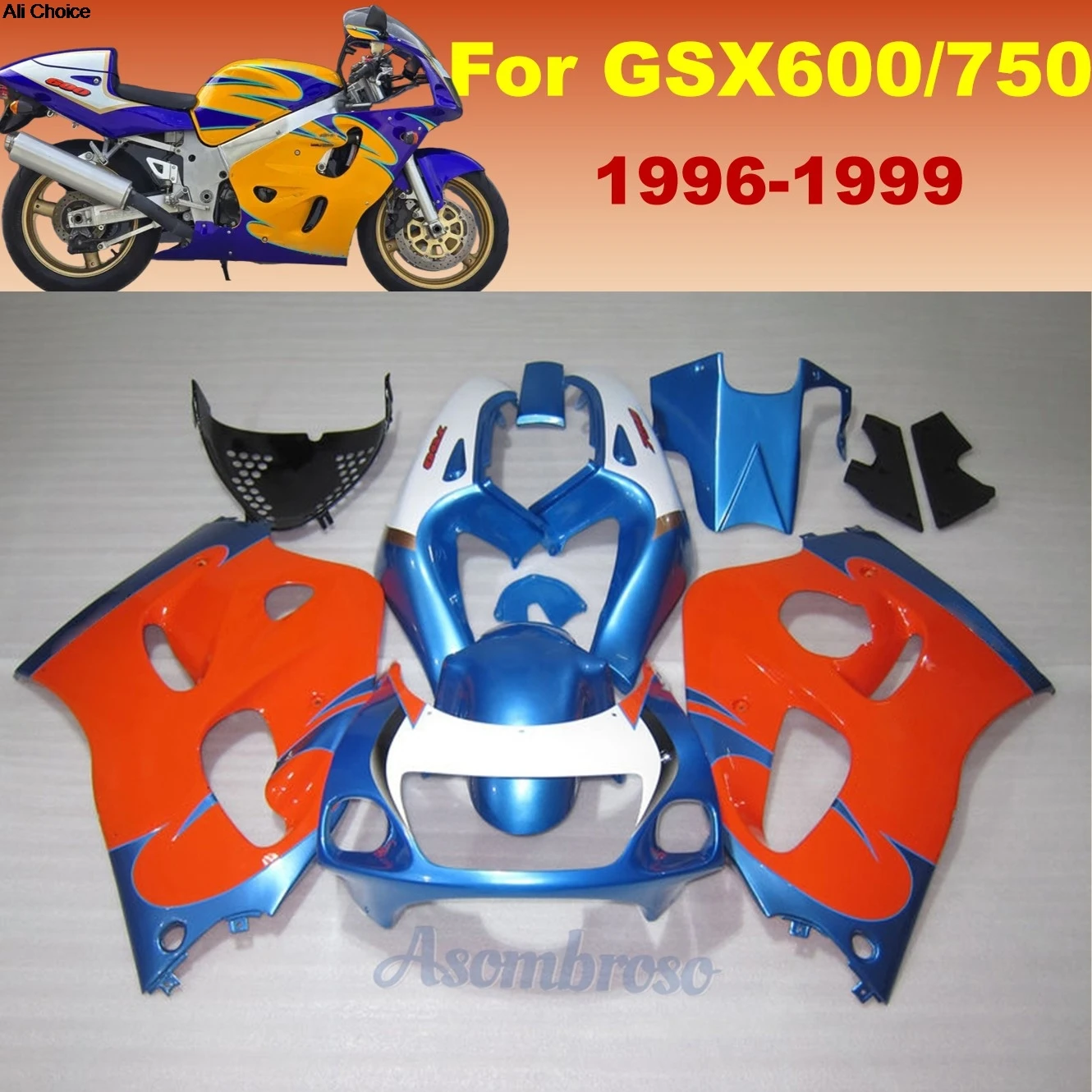 GSXR 600 Fairing Set Plastic Body Kit For Suzuki GSX-R600 1996-1999 GSXR750 Motorcycle ABS Injection Bodywork
GSXR 600 Fairing Set Plastic Body Kit For Suzuki GSX-R600 1996-1999 GSXR750 Motorcycle ABS Injection Bodywork