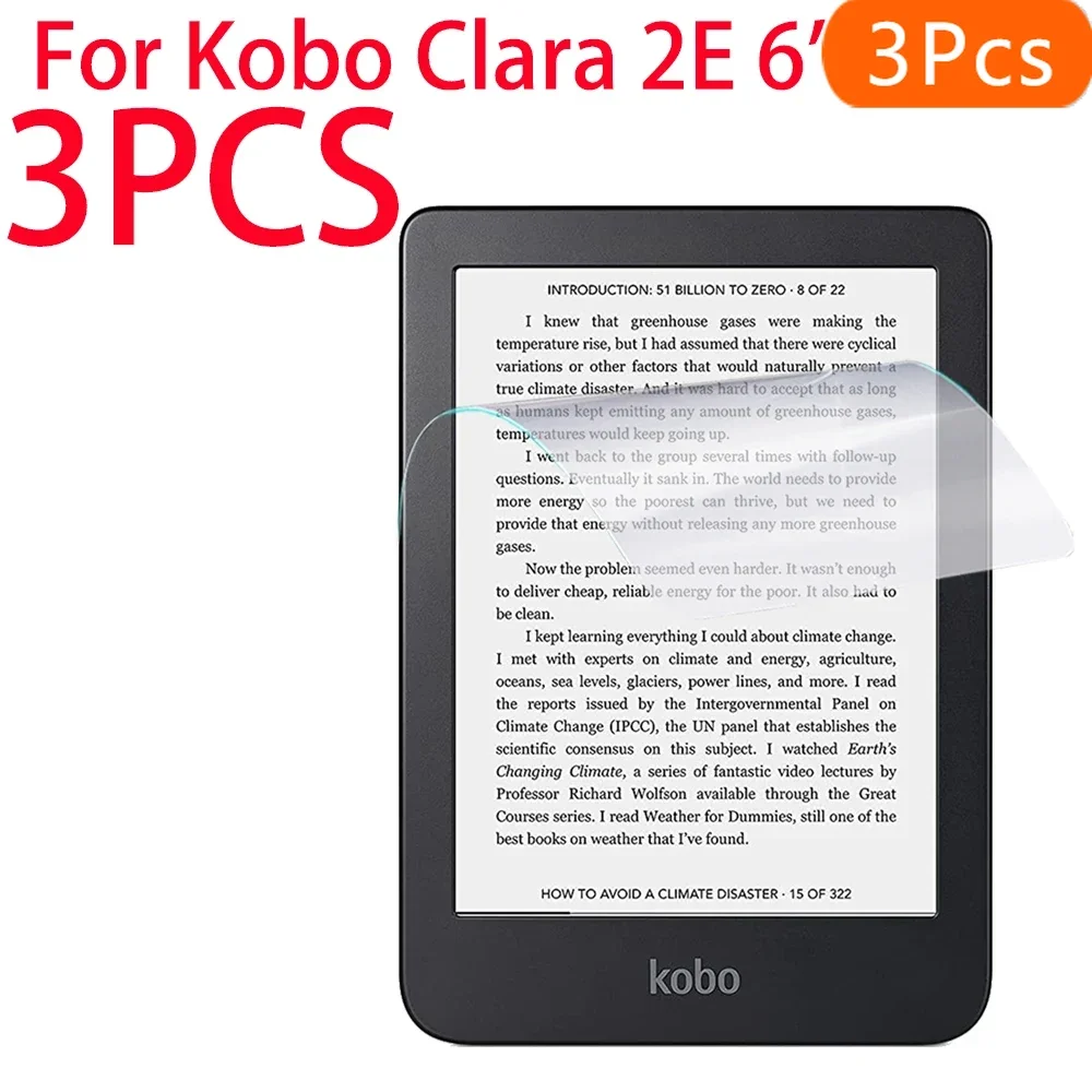 3Pcs PET Soft Film Screen Protector For Kobo Clara 2E 6 inch 2022 Tablet Clear Protective Film
3Pcs PET Soft Film Screen Protector For Kobo Clara 2E 6 inch 2022 Tablet Clear Protective Film