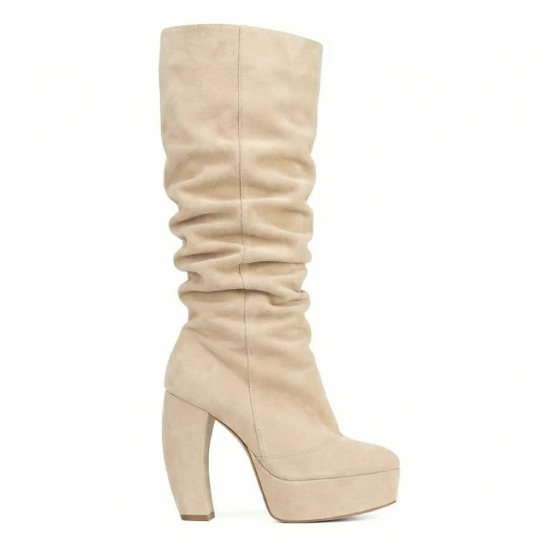 2026European AndAmerican Women's Spring and Autumn New Stylelight Luxury Niche Brand Thick High-heeled Thick Soled Pleated Boots
2026European AndAmerican Women's Spring and Autumn New Stylelight Luxury Niche Brand Thick High-heeled Thick Soled Pleated Boots