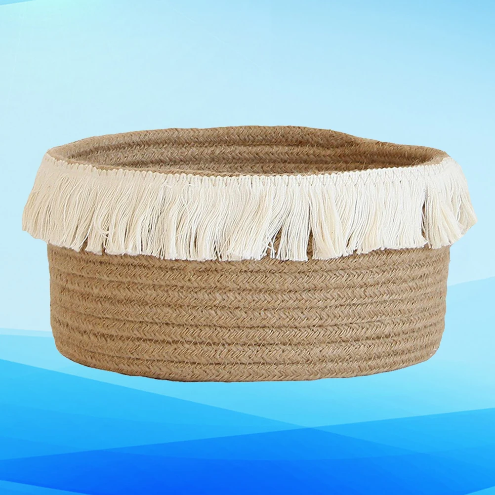 Jute Storage Basket Natural Cotton Decorative Desktop Organizer Tidy Basket For Keys Phone Cards Sundries Simple
Jute Storage Basket Natural Cotton Decorative Desktop Organizer Tidy Basket For Keys Phone Cards Sundries Simple
