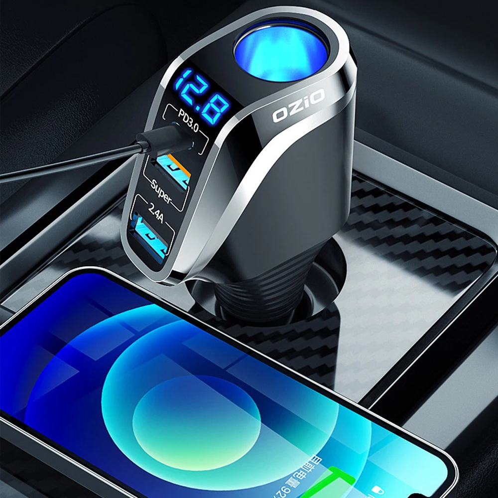 66W Quick Charge USB Type Power Adapter Car Cigarette Lighter Charger QC3.0/PD Port Phone Charger Socket DC 12V/24V Universal
66W Quick Charge USB Type Power Adapter Car Cigarette Lighter Charger QC3.0/PD Port Phone Charger Socket DC 12V/24V Universal